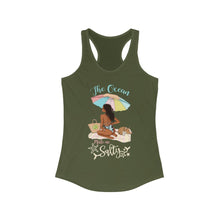 Load image into Gallery viewer, The Ocean Made Me Salty Women's Racerback Tank Top