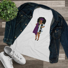 Load image into Gallery viewer, Black Afro Queens Graduation T-Shirt, College Grad Gift, African American T-Shirt, Women's Premium Tee