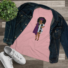 Load image into Gallery viewer, Black Afro Queens Graduation T-Shirt, College Grad Gift, African American T-Shirt, Women's Premium Tee