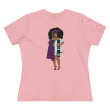 Load image into Gallery viewer, Black Afro Queens Graduation T-Shirt, College Grad Gift, African American T-Shirt, Women's Premium Tee