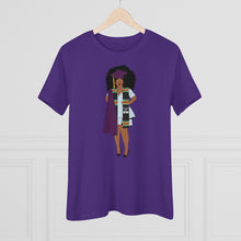 Load image into Gallery viewer, Black Afro Queens Graduation T-Shirt, College Grad Gift, African American T-Shirt, Women's Premium Tee