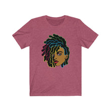 Load image into Gallery viewer, Colorful Locs Black Women's T-Shirt, African American T-Shirt