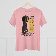 Load image into Gallery viewer, Class of 2021 t-shirt, women's premium shirt, graduation 2021 t-shirt pink
