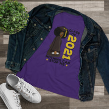 Load image into Gallery viewer, Class of 2021 women's premium shirt, graduation 2021 t-shirt purple