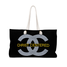 Load image into Gallery viewer, Christ Centered Rhinestone Print Weekender Bag