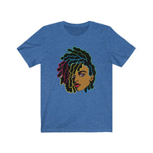 Load image into Gallery viewer, Colorful Locs Black Women's T-Shirt, African American T-Shirt