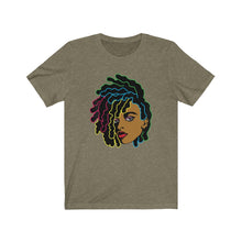 Load image into Gallery viewer, Colorful Locs Black Women's T-Shirt, African American T-Shirt