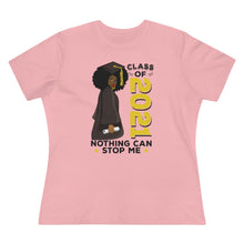 Load image into Gallery viewer, Class of 2021 t-shirt, women's premium shirt, graduation 2021 t-shirt pink