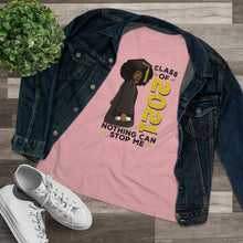 Load image into Gallery viewer, Class of 2021 t-shirt, women's premium shirt, graduation 2021 t-shirt pink