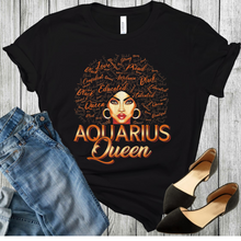 Load image into Gallery viewer, Aquarius Queen African American Black Woman face, afro and big hoop earrings with makeup on her face.