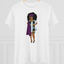 Load image into Gallery viewer, Black Afro Queens Graduation T-Shirt, College Grad Gift, African American T-Shirt, Women's Premium Tee