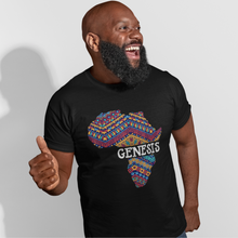 Load image into Gallery viewer, Genesis African American t-shirt black with Africa