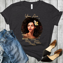 Load image into Gallery viewer, You Are T-Shirt, Religious African American T-Shirt