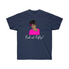 Load image into Gallery viewer, Fab At Fifty African American T-Shirt, Black Women's Birthday Shirt, Ultra Cotton Tee S - 3XL