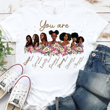 Load image into Gallery viewer, You Are Bible Verse T-Shirt, African American T-Shirt