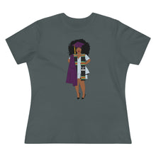 Load image into Gallery viewer, Black Afro Queens Graduation T-Shirt, College Grad Gift, African American T-Shirt, Women's Premium Tee