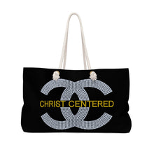 Load image into Gallery viewer, Christ Centered Rhinestone Print Weekender Bag