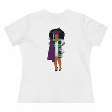 Load image into Gallery viewer, Black Afro Queens Graduation T-Shirt, College Grad Gift, African American T-Shirt, Women's Premium Tee