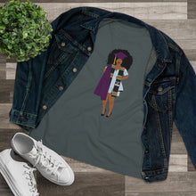 Load image into Gallery viewer, Black Afro Queens Graduation T-Shirt, College Grad Gift, African American T-Shirt, Women's Premium Tee