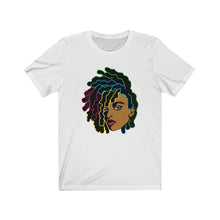 Load image into Gallery viewer, Colorful Locs Black Women's T-Shirt, African American T-Shirt