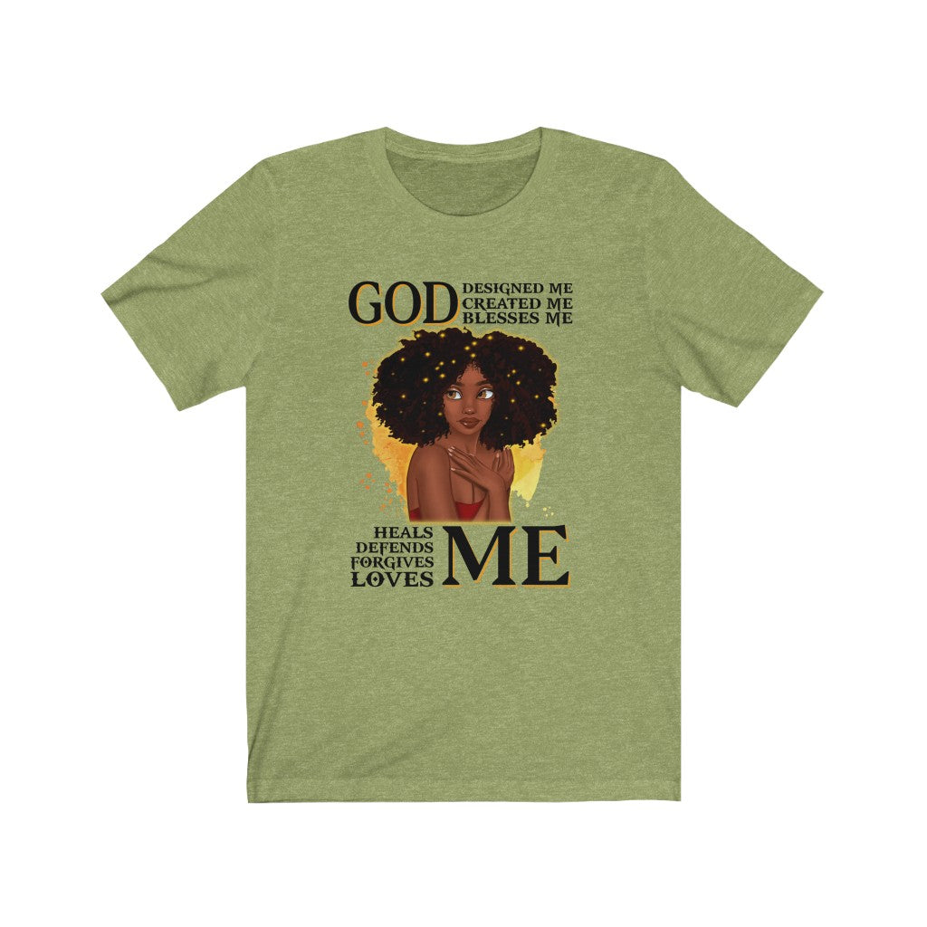 God Designed Me Christian African American T-Shirt