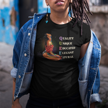 Load image into Gallery viewer, Black Queen Shirt, Women&#39;s African American T-Shirt, Black Apparel
