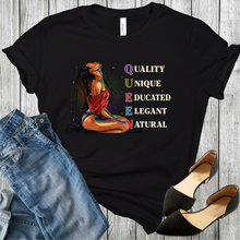 Load image into Gallery viewer, Black Queen Shirt, Women&#39;s African American T-Shirt, Black Apparel
