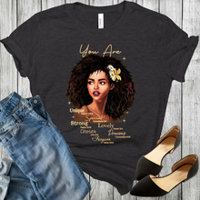 Load image into Gallery viewer, You Are T-Shirt, Religious African American T-Shirt
