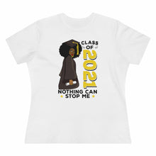 Load image into Gallery viewer, Class of 2021 women&#39;s premium shirt, graduation 2021 t-shirt white
