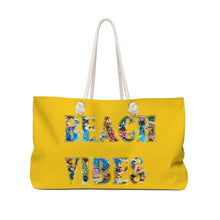 Load image into Gallery viewer, Beach Vibes Weekender Bag, Large Beach Bag, 24 x 13
