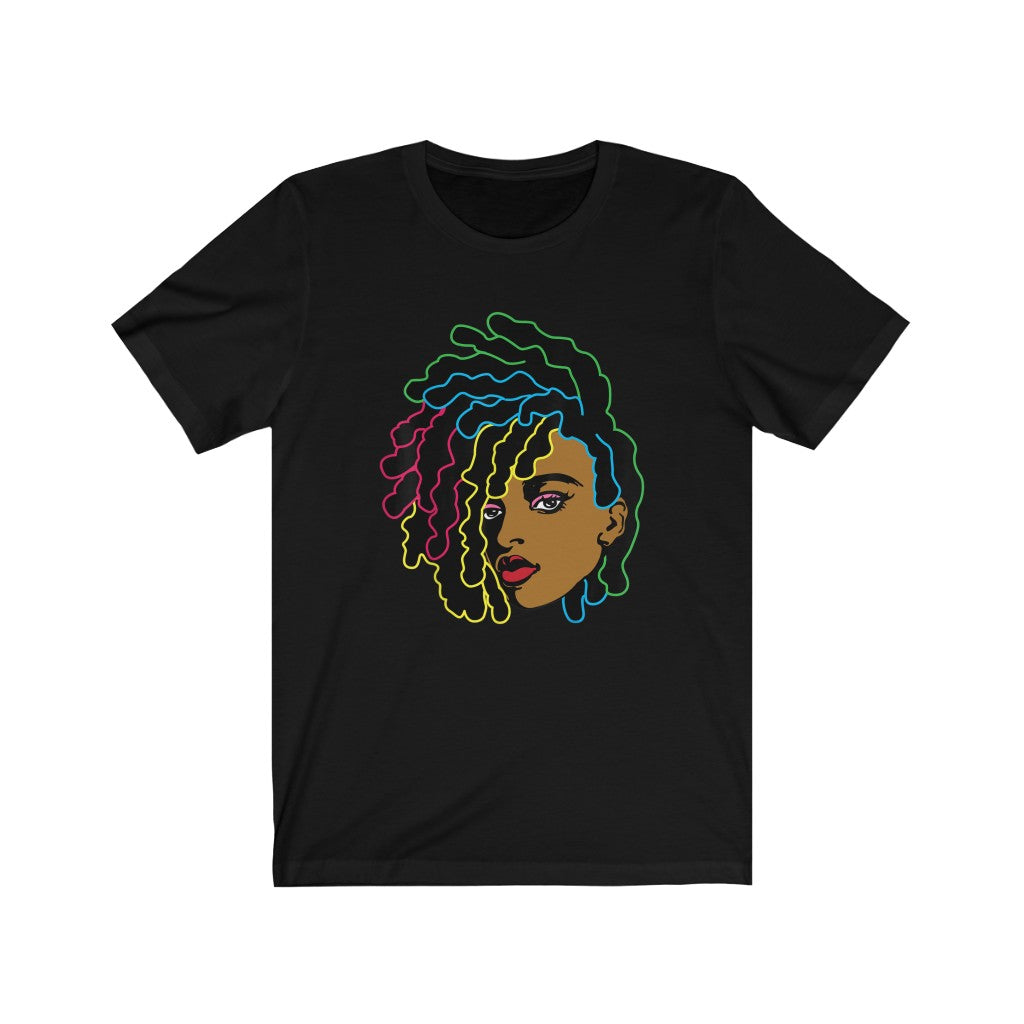 Colorful Locs Black Women's T-Shirt, African American T-Shirt